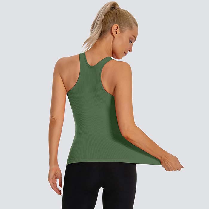 MathCat Tank Tops with Built in Bras, Sleeveless Workout Running Tops Racerback Yoga Shirts