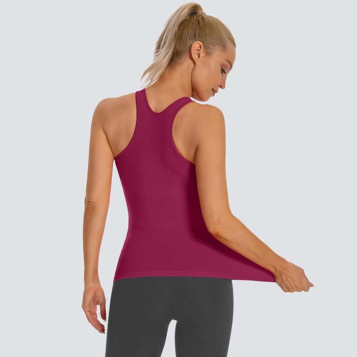 MathCat Tank Tops with Built in Bras, Sleeveless Workout Running Tops Racerback Yoga Shirts