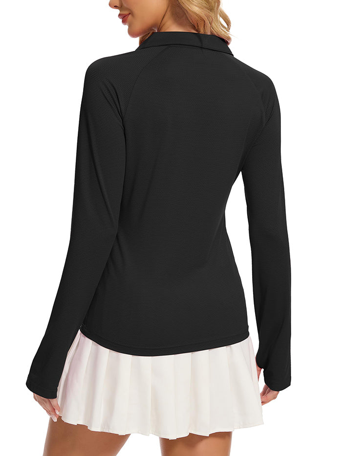 MATHCAT Women’s Long Sleeve Golf Shirts – UPF 50+ Quick Dry Polo Tops Wholesale