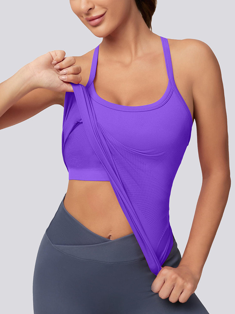 MathCat Racerback Athletic Women Tank Top Purple