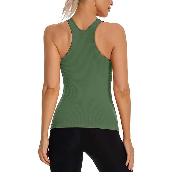 MathCat Tank Tops with Built in Bras, Sleeveless Workout Running Tops Racerback Yoga Shirts