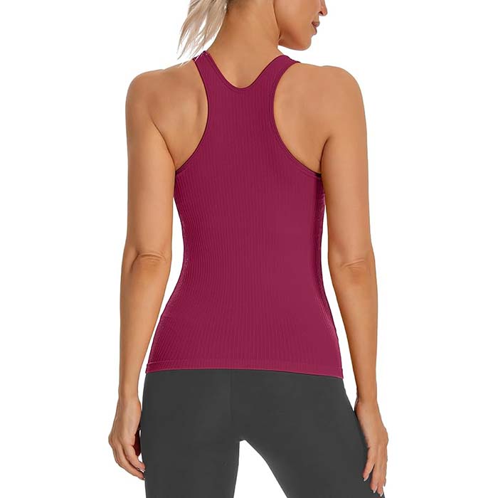 MathCat Tank Tops with Built in Bras, Sleeveless Workout Running Tops Racerback Yoga Shirts