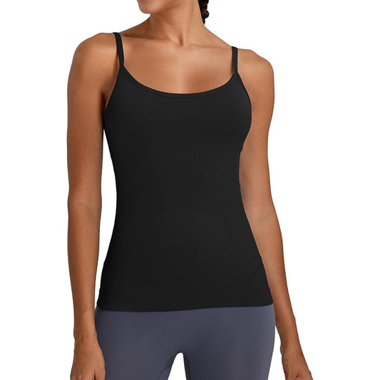 MATHCAT Workout Tops for Women with Built in Bra Camisole Workout Tank Tops Soft & Breathable Yoga Running Athletic Tops