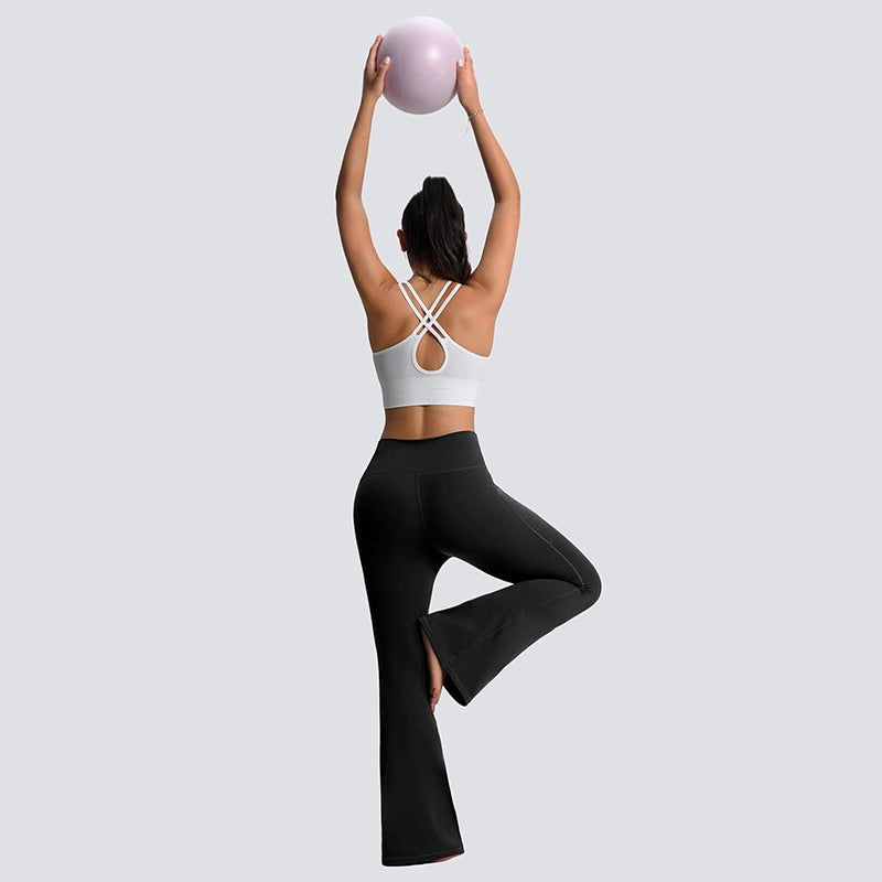 MATHCAT Flare Leggings for Women with Pockets, Crossover High Waisted Bootcut Black Flared Pants for Yoga Workout Gym