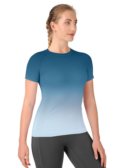 Wholesale Gradient Running Shirts – MATHCAT Seamless Long Sleeve Team & Custom Fitness Tops