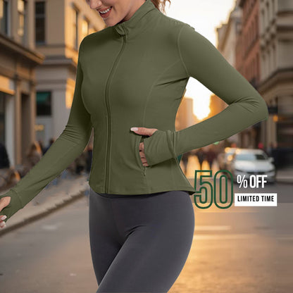 MATHCAT Womens Light Jacket for Spring Ribbed Athletic Jacket with Pockets