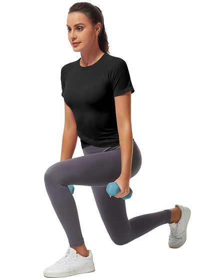 MATHCAT Slim Cross Hem Compression Workout T-shirt