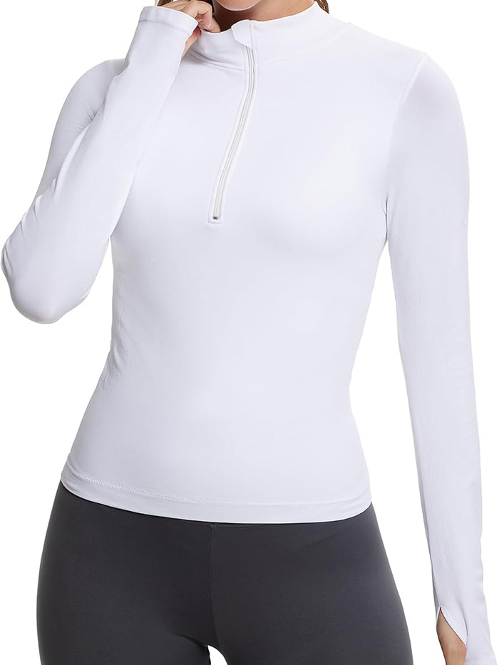 MATHCAT Womens Lightweight Half Zip Workout Jackets with Thumb Holes Wholesale