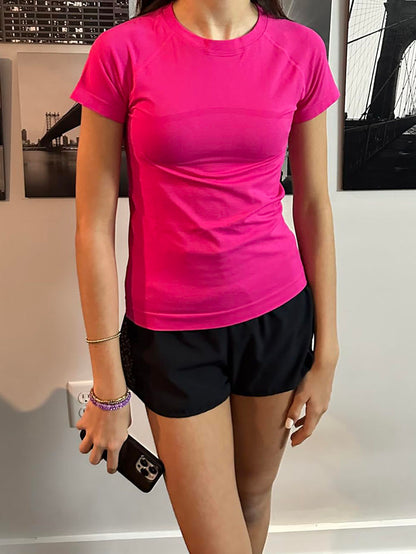 MATHCAT Seamless Yoga Athletic Workout T-Shirts