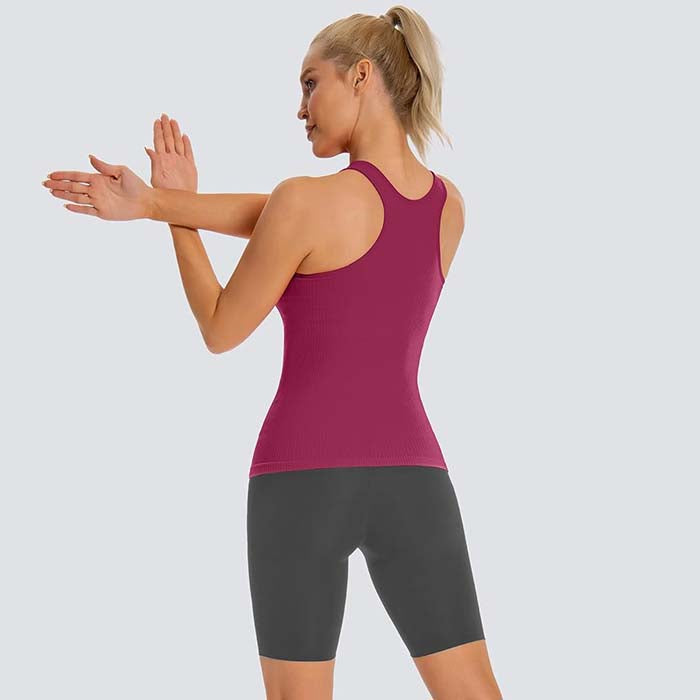 MathCat Tank Tops with Built in Bras, Sleeveless Workout Running Tops Racerback Yoga Shirts