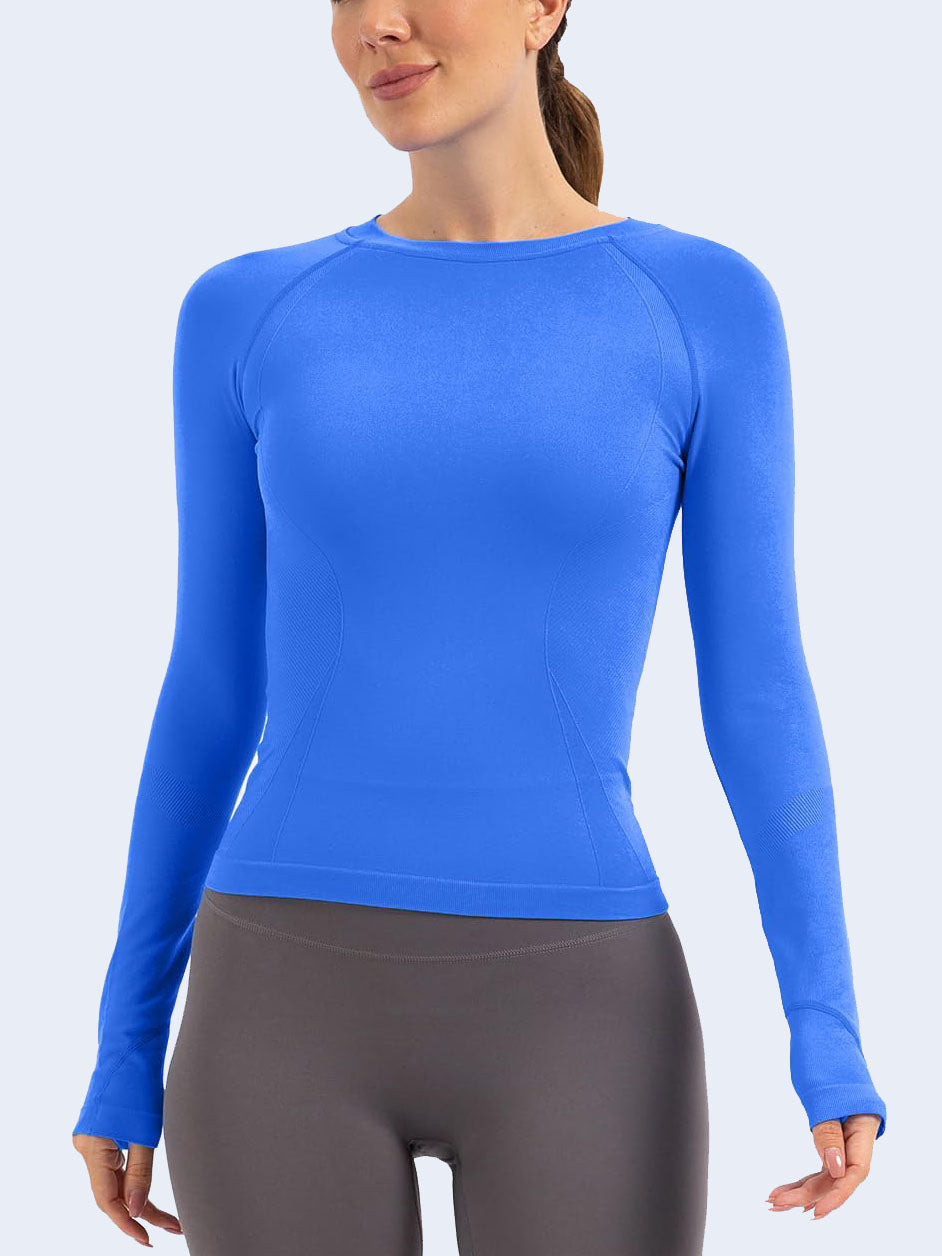 MATHCAT Soft Athletic Top Slim Fit Workout Shirts Compression Shirts Women