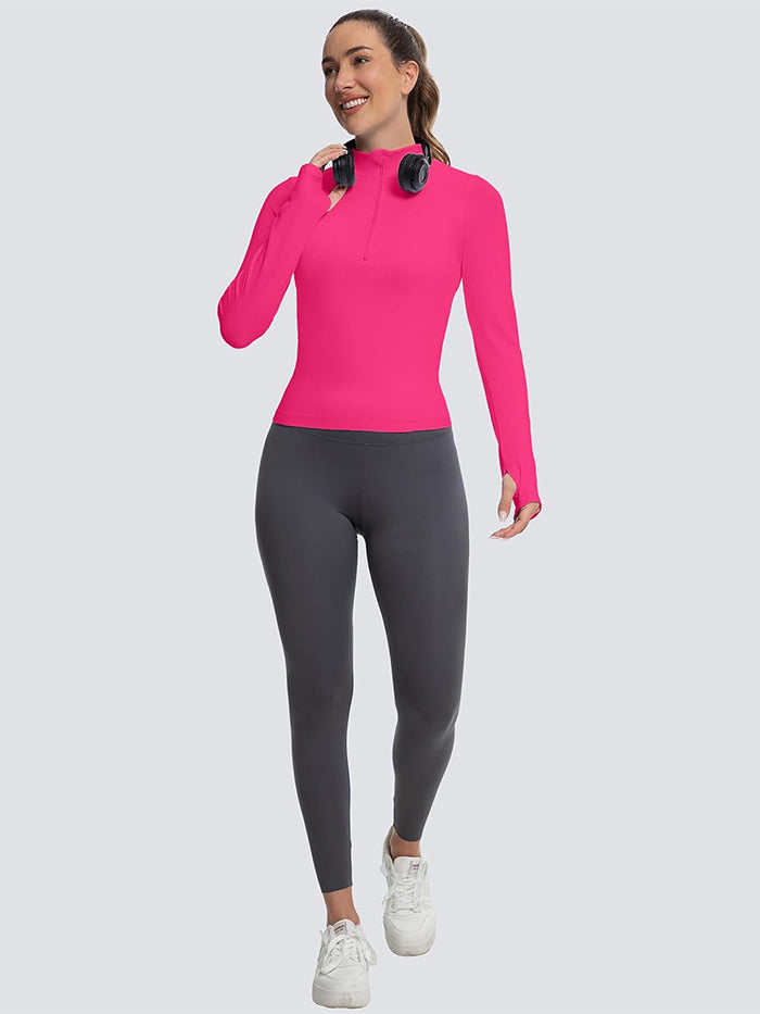 MATHCAT Womens Lightweight Half Zip Workout Jackets with Thumb Holes Wholesale