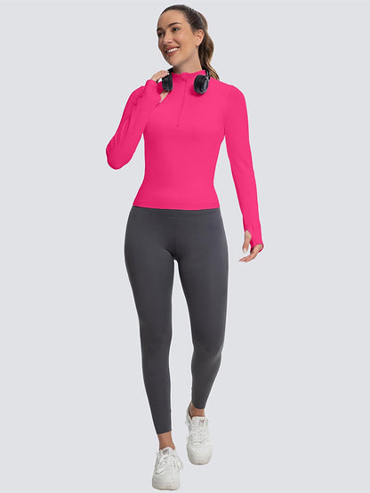 MATHCAT Womens Lightweight Half Zip Workout Jackets with Thumb Holes Wholesale