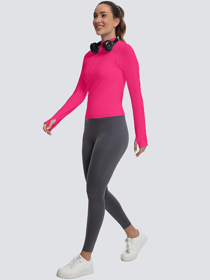 MATHCAT Womens Lightweight Half Zip Workout Jackets with Thumb Holes Wholesale