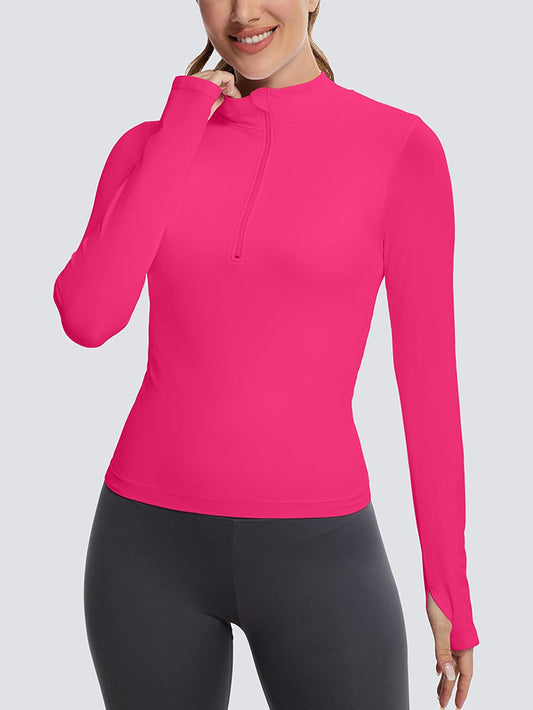 MATHCAT Womens Lightweight Half Zip Workout Jackets with Thumb Holes Wholesale