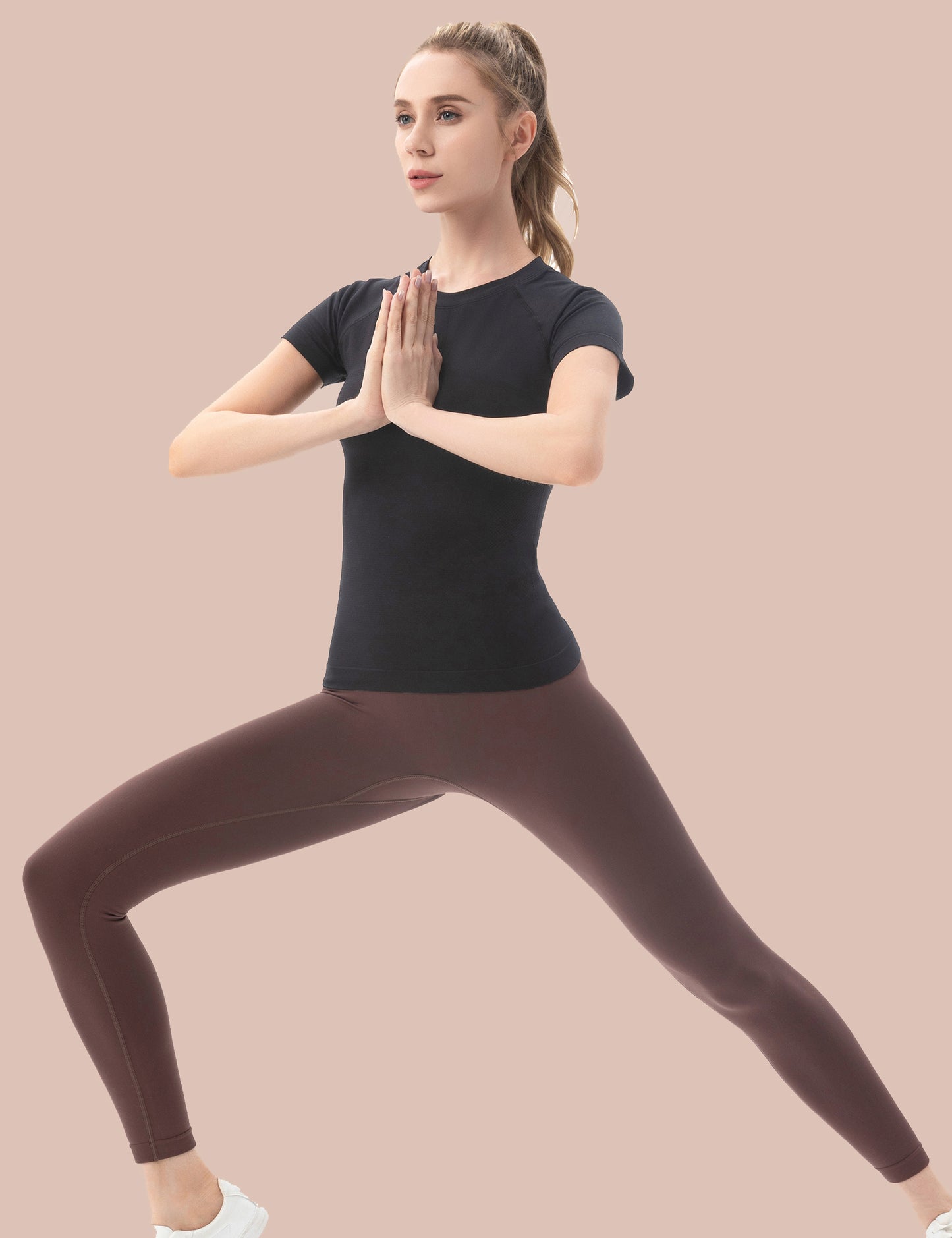 MATHCAT Seamless Yoga Athletic Workout T-Shirts