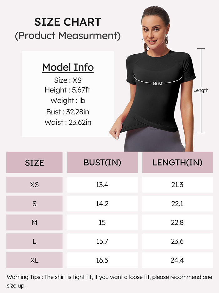 MathCat Slim Cross Hem Compression Workout T-shirt Black