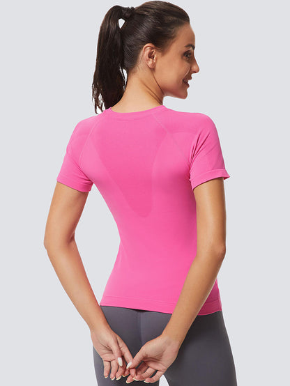 MATHCAT Slim Cross Hem Compression Workout T-shirt