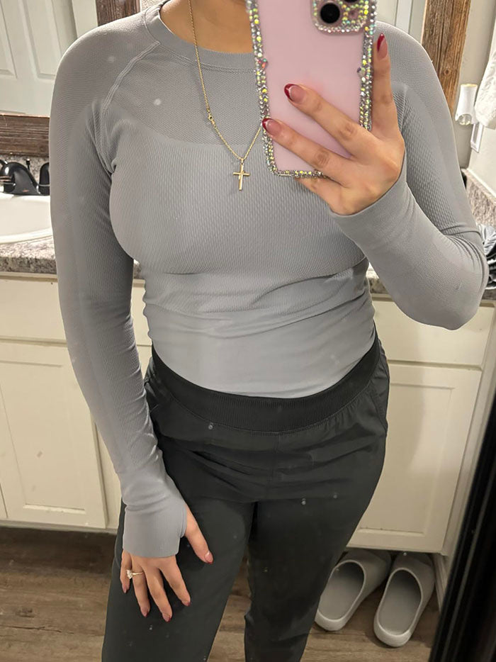 Wholesale Sportswear in Bulk MATHCAT Seamless  Long Sleeve Women Workout Shirts