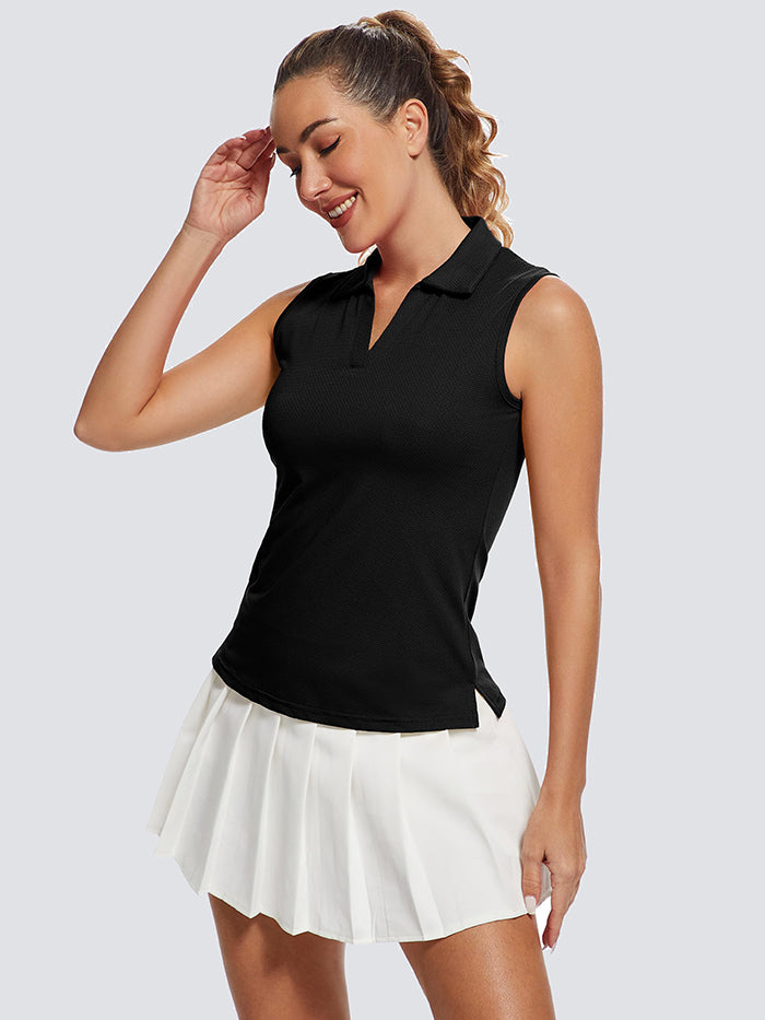 ‌MathCat Women's Sleeveless Golf Shirt - UPF 50+Quick-Dry & Lightweight Polo for Multi-Sport‌