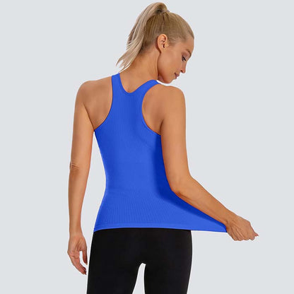 MathCat Tank Tops with Built in Bras, Sleeveless Workout Running Tops Racerback Yoga Shirts