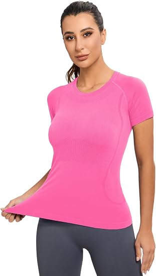 Bulk Fitness T-Shirts – MATHCAT Seamless Short Sleeve Shirts for Matching Gym Teams
