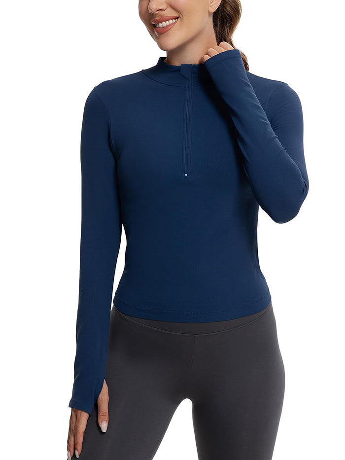 MATHCAT Womens Lightweight Half Zip Workout Jackets with Thumb Holes Wholesale