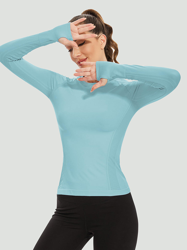 Best Deal for MathCat Long Sleeve Workout Shirts for Women Breathable