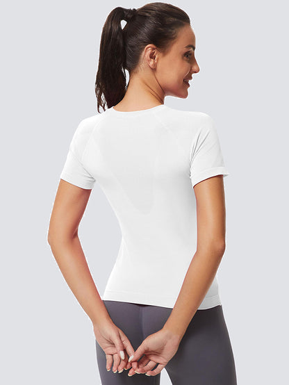 MATHCAT Slim Cross Hem Compression Workout T-shirt