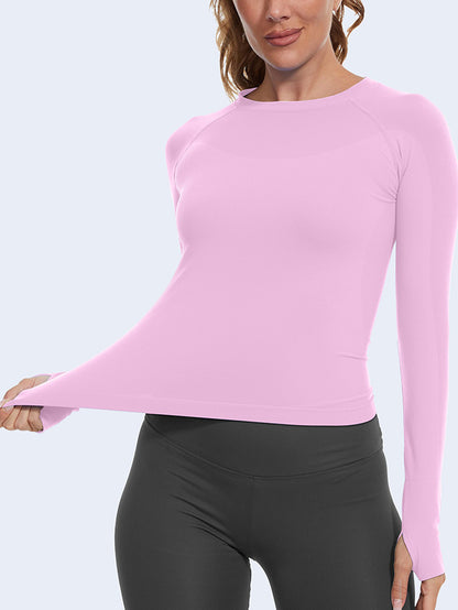 MATHCAT Seamless  Long Sleeve Workout Shirts for Women