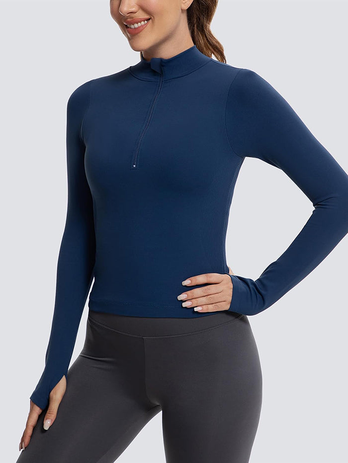 MATHCAT Womens Lightweight Half Zip Workout Jackets with Thumb Holes Wholesale