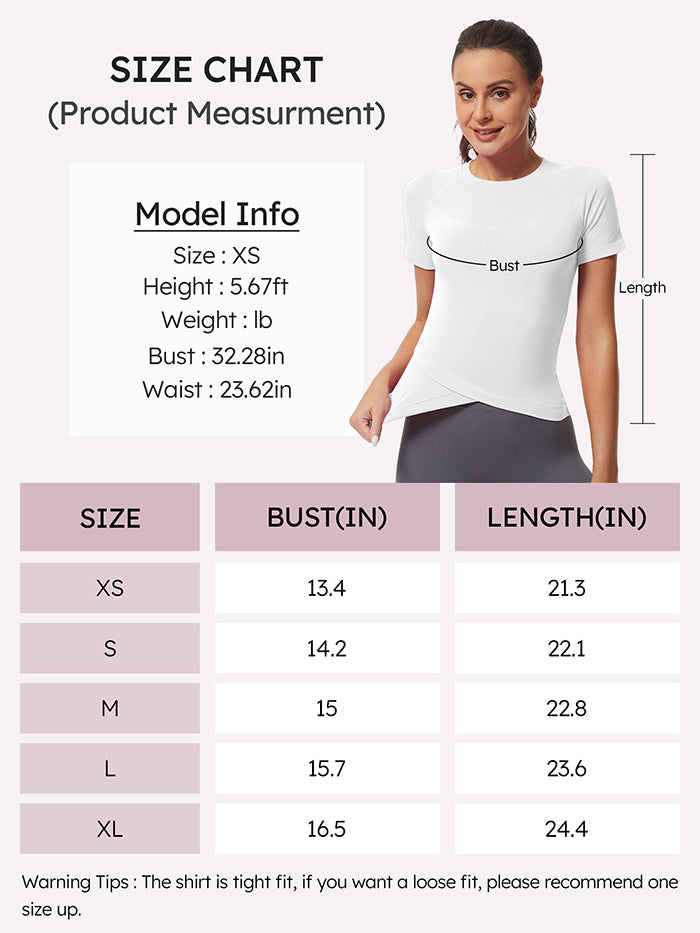 MathCat Slim Cross Hem Compression Workout T-shirt White
