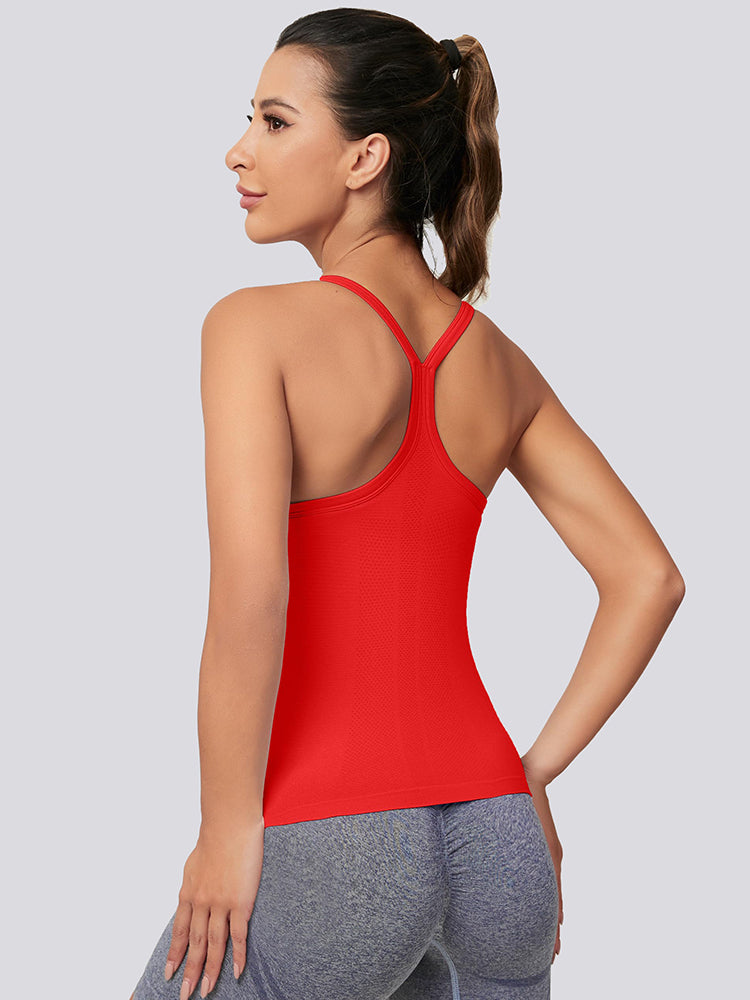 MathCat Racerback Athletic Women Tank Top Red