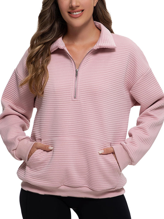 MATHCAT Womens Oversized Sweatshirts Half Zip Pullover Loose Outfits Wholesale