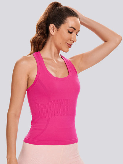MathCat Racerback Athletic Yoga Workout Tank Top Wildberry