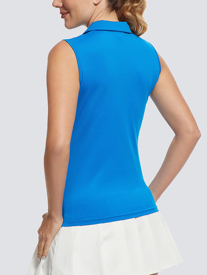 ‌MathCat Women's Sleeveless Golf Shirt - UPF 50+Quick-Dry & Lightweight Polo for Multi-Sport‌