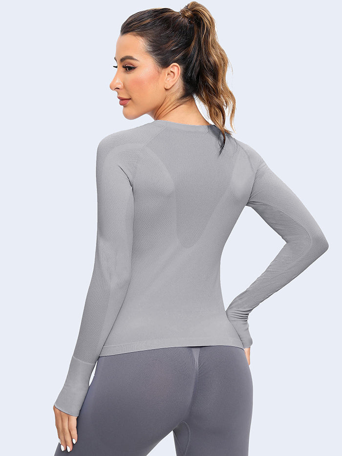 MATHCAT Seamless  Long Sleeve Workout Shirts for Women