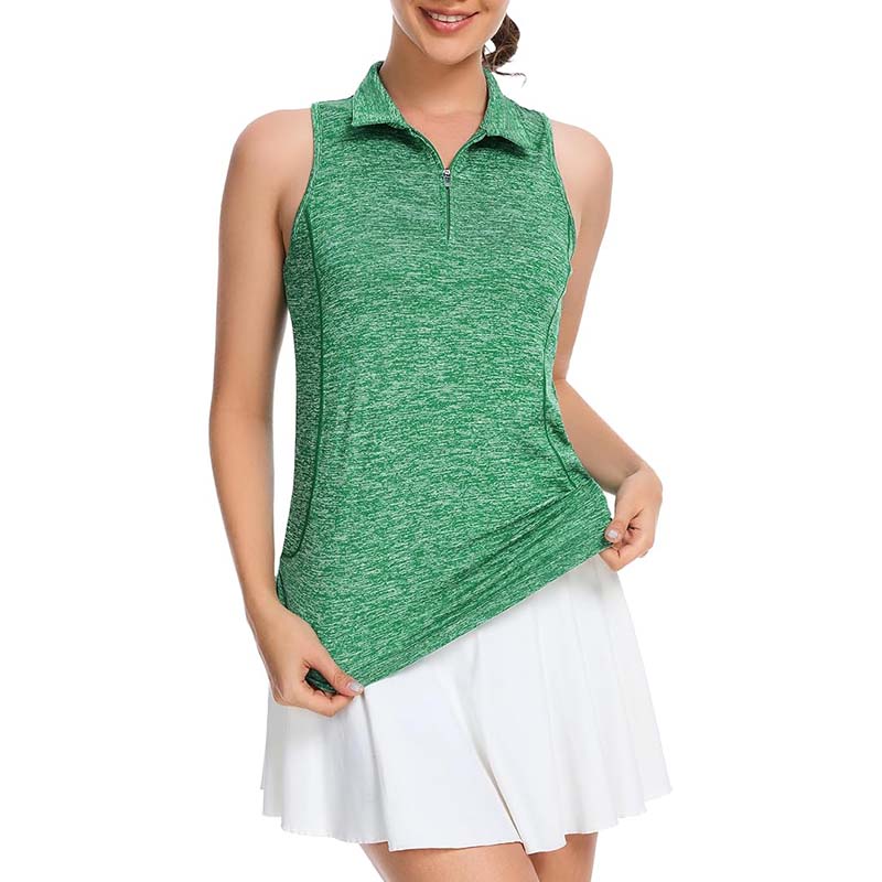 MATHCAT Women Collar Sleeveless Golf Shirts Moisture Wicking Athletic Polo Tank Tops