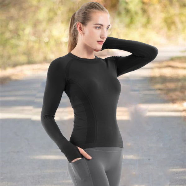 Mathcat Seamless Workout Shirts Breathable Long Sleeve Yoga Tops Army Green