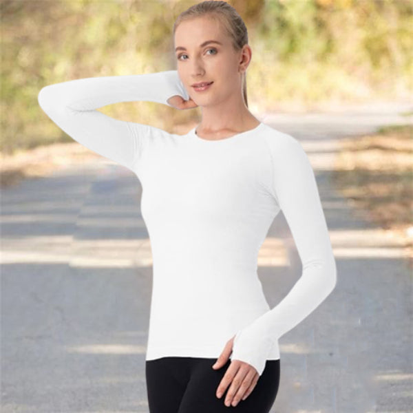 Mathcat Seamless Workout Shirts Breathable Long Sleeve Yoga Tops Army Green