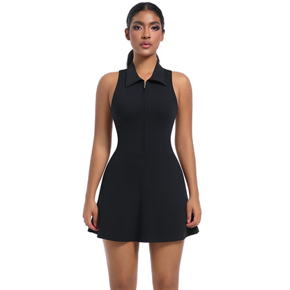 Sleeveless Workout Tennis Dresses Built in Bra and Shorts for Tennis and Golf dress