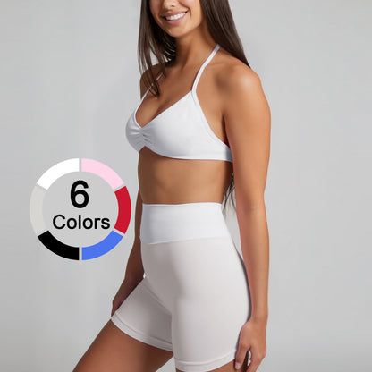 Body-Sculpting Women's 2 Piece Sporty Set, High Waisted Tight Shorts and Slim Fit Tank Top, Breathable Summer Activewear