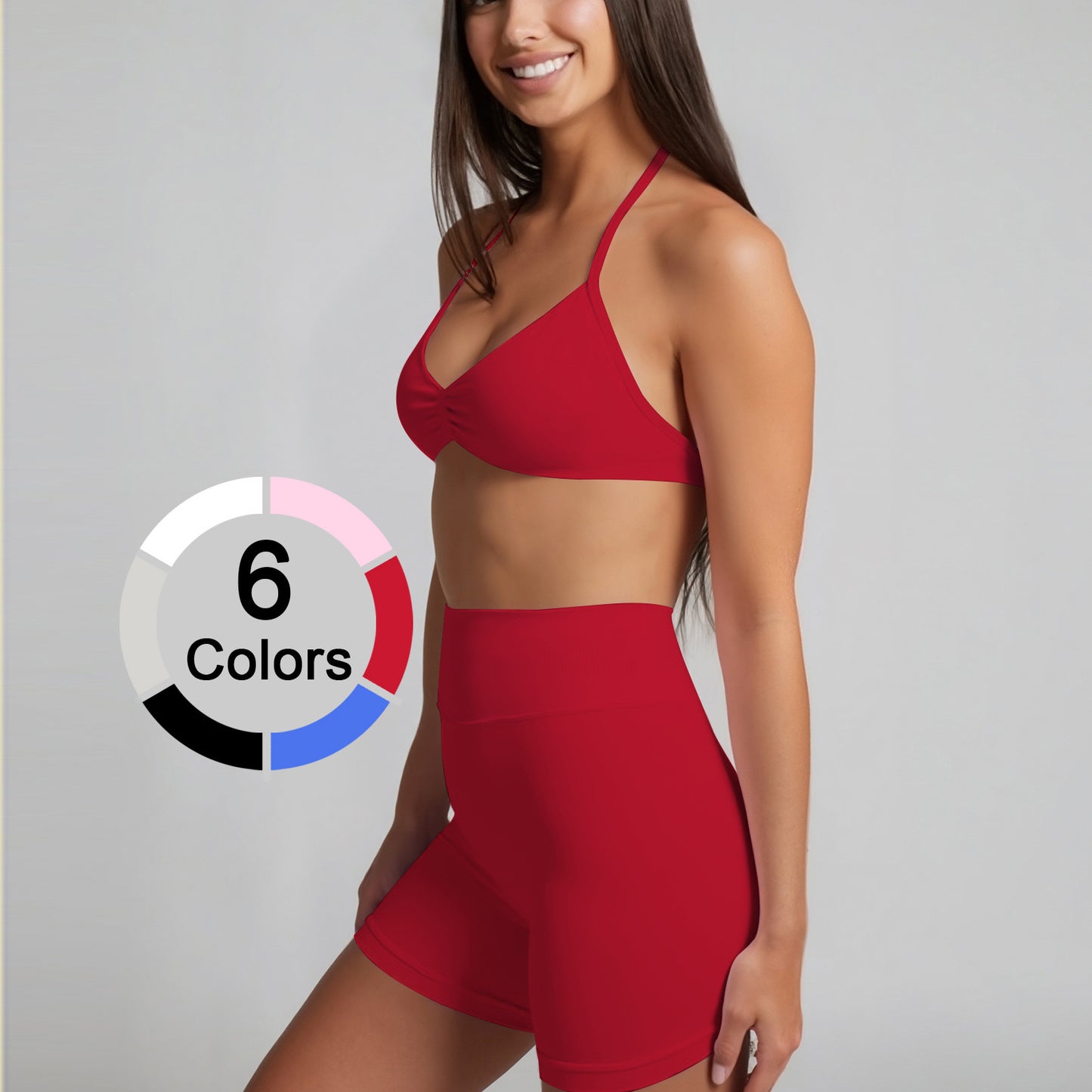 Body-Sculpting Women's 2 Piece Sporty Set, High Waisted Tight Shorts and Slim Fit Tank Top, Breathable Summer Activewear
