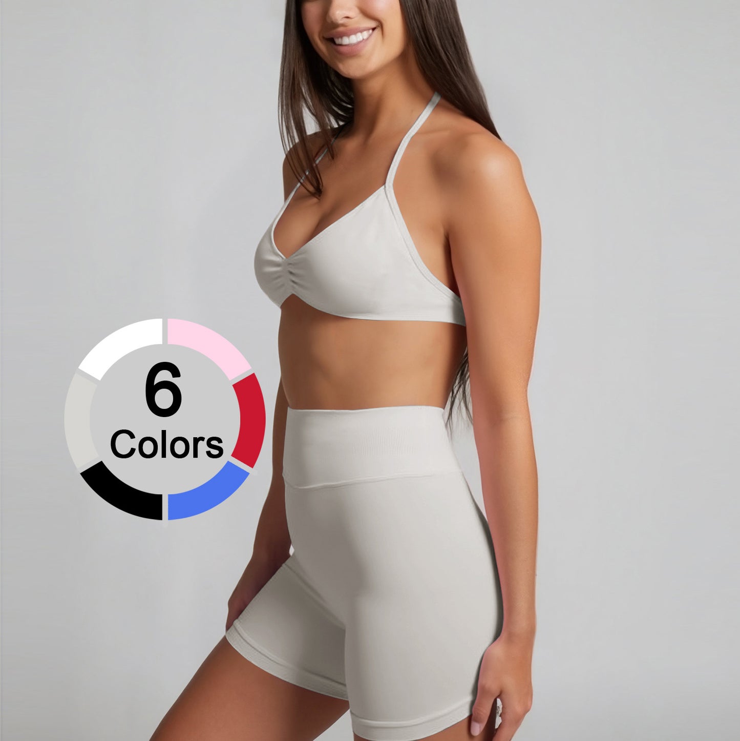 Body-Sculpting Women's 2 Piece Sporty Set, High Waisted Tight Shorts and Slim Fit Tank Top, Breathable Summer Activewear