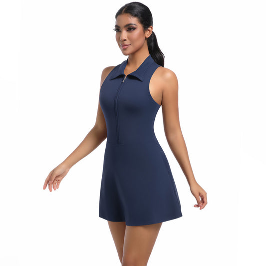 Sleeveless Workout Tennis Dresses Built in Bra and Shorts for Tennis and Golf dress