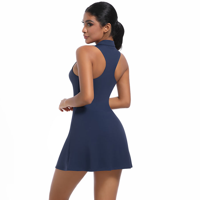 Sleeveless Workout Tennis Dresses Built in Bra and Shorts for Tennis and Golf dress
