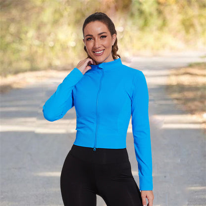 MATHCAT Womens Light Jacket for Spring Seamless Slim Fit Cropped Athletic Jackets
