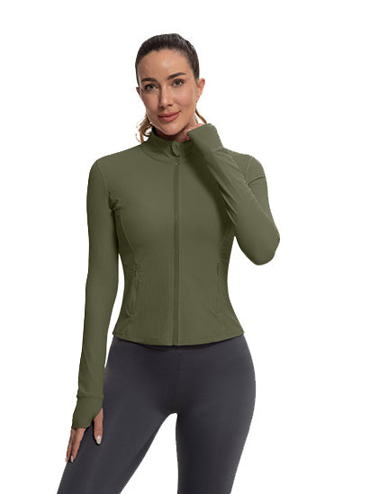 MATHCAT Womens Light Jacket for Spring Ribbed Athletic Jacket with Pockets