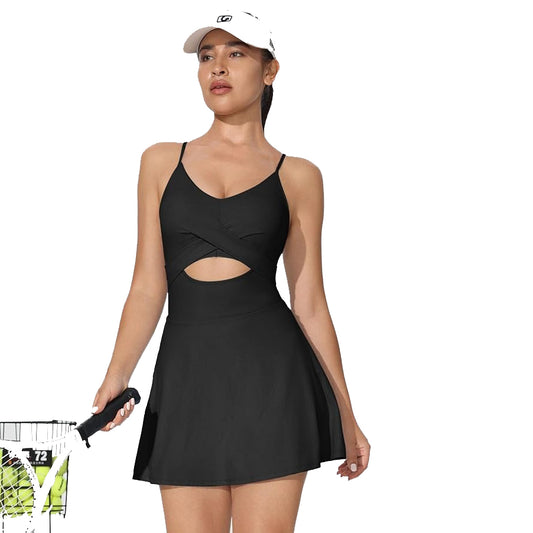 MathCat Tennis Dress, Athletic Dress for Women with Built in Bra & Shorts Pockets Golf Summer Dresses Outfits for Workout