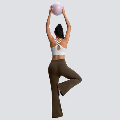 MATHCAT-Wholesale Flare Leggings for Women with Pockets, Crossover High Waisted Bootcut Black Flared Pants for Yoga Workout Gym